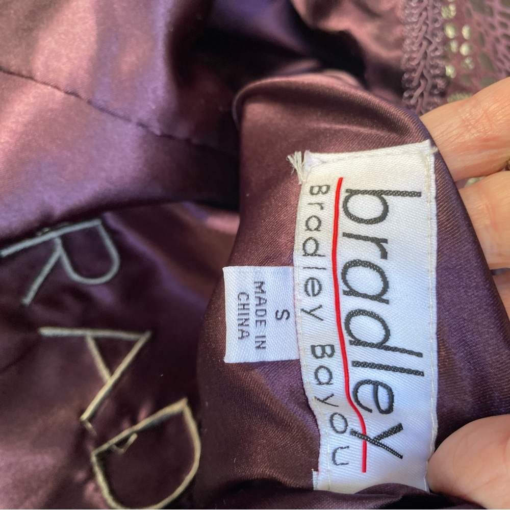 Bradley Bayou plum Genuine Leather Jacket size small - Picture 10 of 10